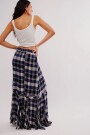 FALDA MAXI PLAID Azul