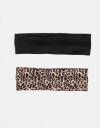 Vinchas Sets Textil Set De Vinchas Con Animal Print - Combinacion Bicolor
