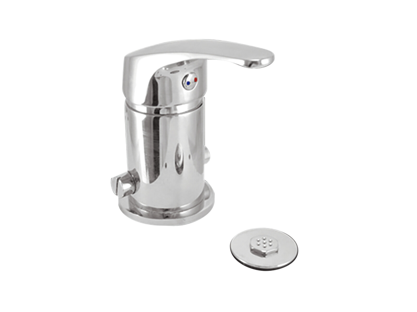 Griferia De Bidet Monocomando Cromo Aqualia Fiorentina 