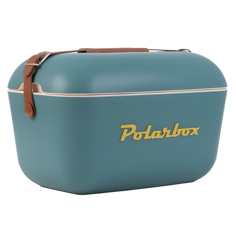 Conservadora Hielera Polarbox Vintage 20 litros Classic Azul Marino y Mostaza