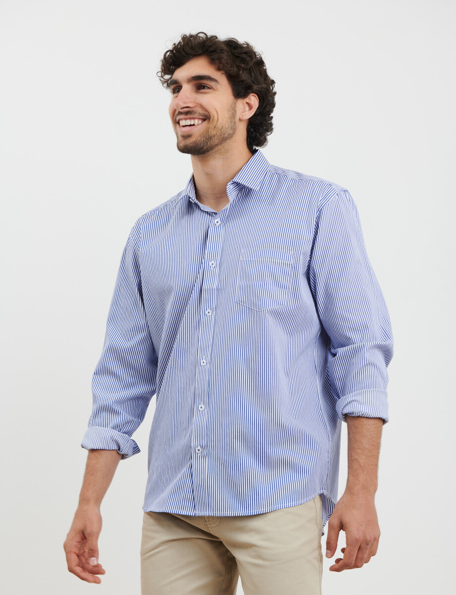 012578 CAMISA HARRINGTON LABEL Azul Osc/bla