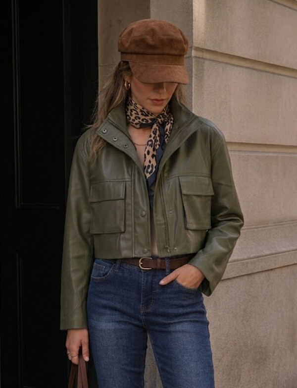 Chaqueta Eco Cuero OLIVA