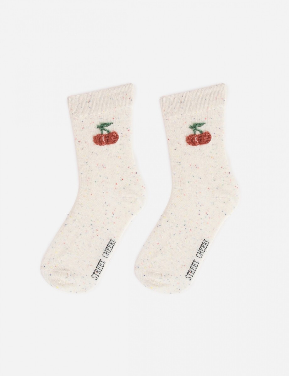 Medias cherry - crudo 