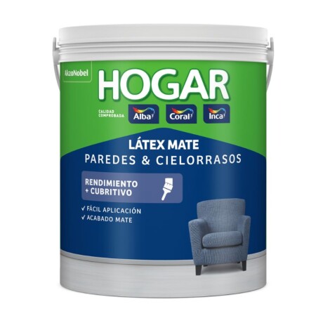 LATEX MATE PAREDES & CIELO RASOS - HOGAR INCA 18 LT BLANCO LATEX MATE PAREDES & CIELO RASOS - HOGAR INCA 18 LT BLANCO