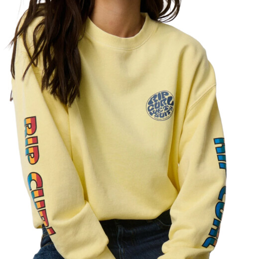Buzo Rip Curl Sg Heritage Oversized Fleece - Amarillo Buzo Rip Curl Sg Heritage Oversized Fleece - Amarillo