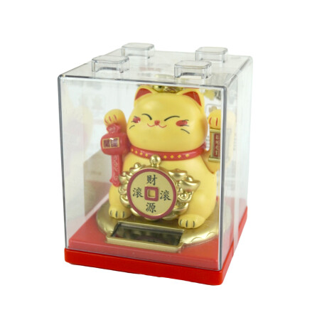GATO DE LA SUERTE CAJA ACRILICO 7.5X7.6X9.2CM SOLAR GATO DE LA SUERTE CAJA ACRILICO 7.5X7.6X9.2CM SOLAR