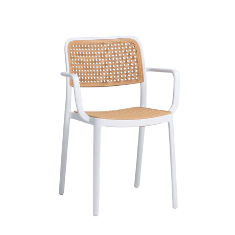 SILLA DE COMEDOR FERONIA CON POSABRAZOS Silla de Comedor Feronia con Apoyabrazos Blanca