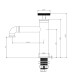 GRIFERIA MONOCOMANDO LAVATORIO INDUSTRIAL NEGRO MATE NEGRO