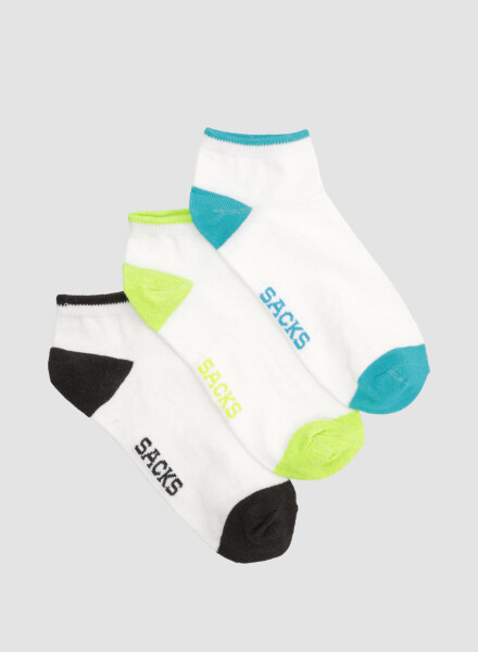 Pack x 3 deportivas con detalles Blanco