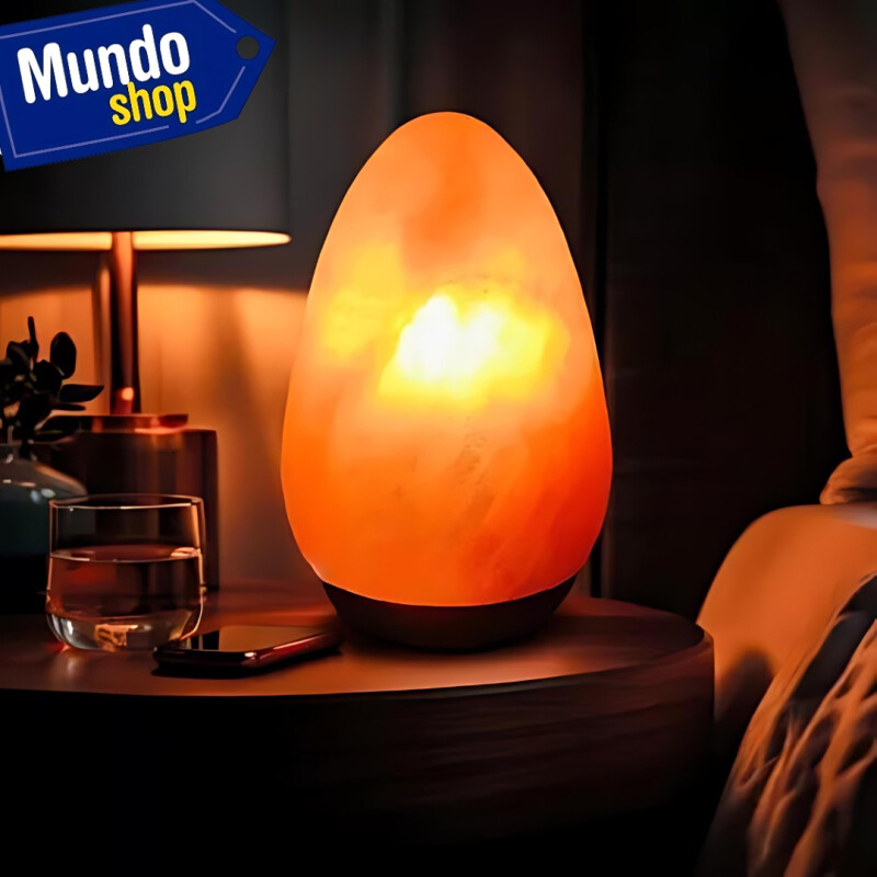 Lampara De Sal Del Himalaya Ovalada Zen 2-3kg Naranja