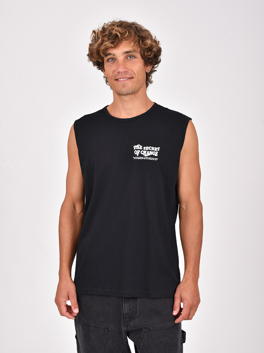 MUSCULOSA LETTERS - NEGRO 