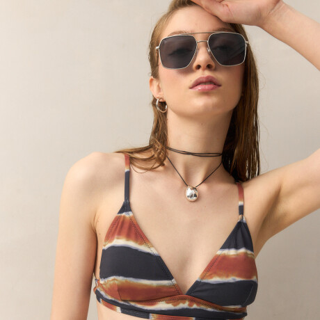 TOP TRIANGULO FIJO MISTY Rayas Gruesas