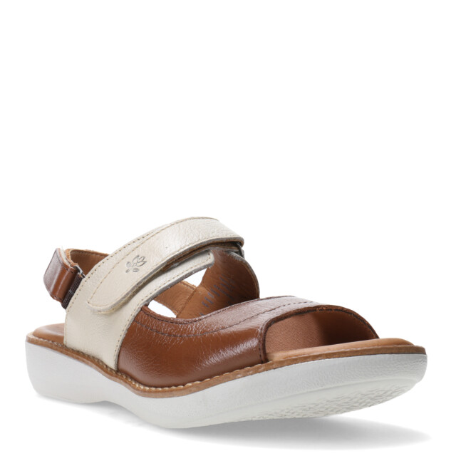 Sandalias de Mujer Lombardino Violeta Marrón - Beige