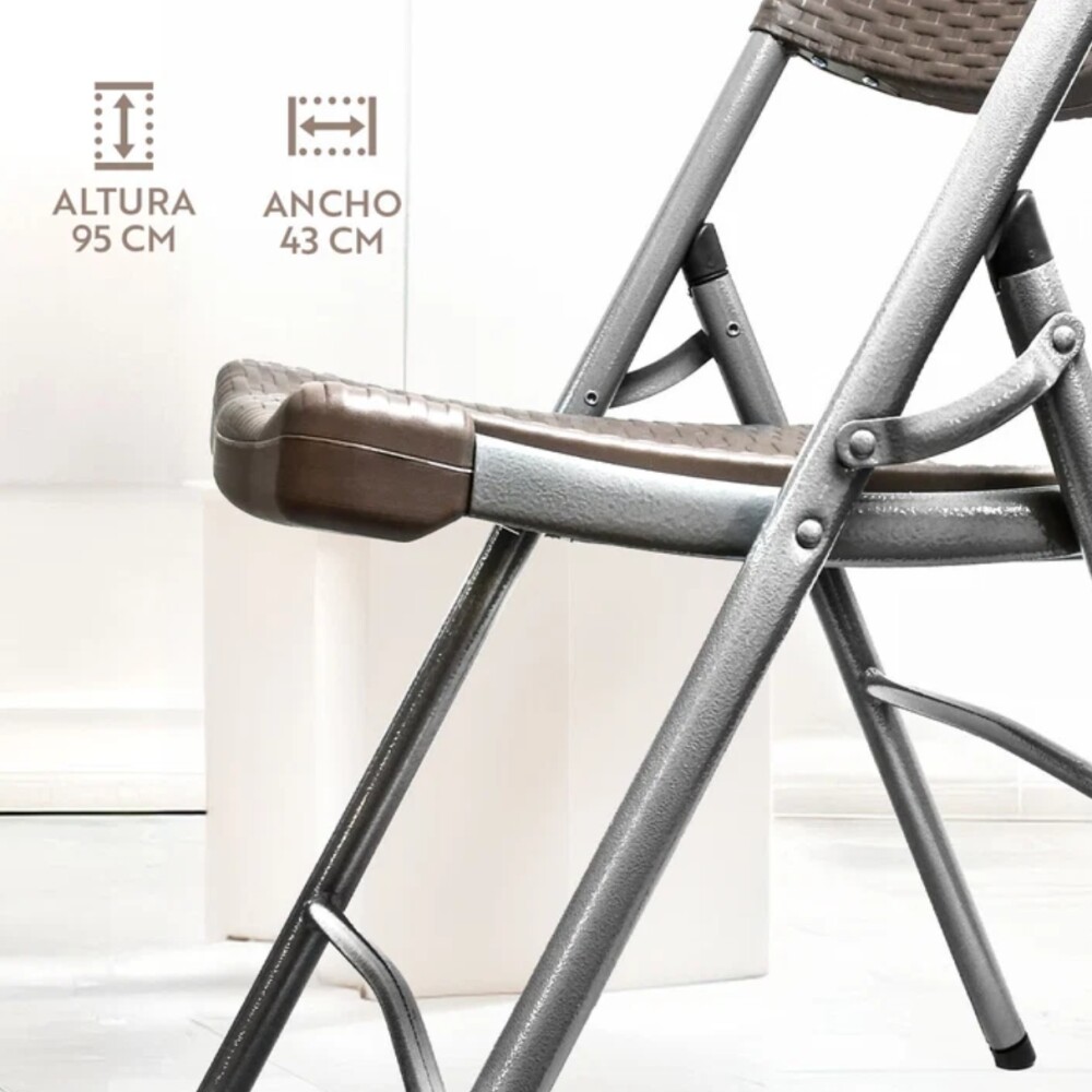 Silla de exterior plegable Marrón Silla de exterior plegable Marrón