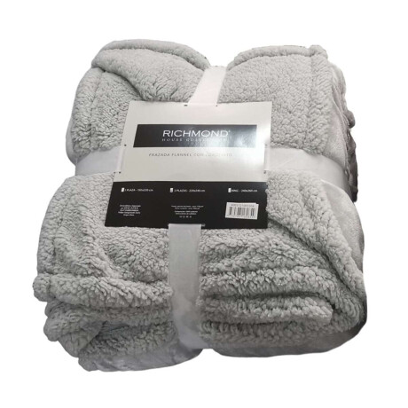 Frazada Flannel con Corderito King Size Richmond 240 x 260 cm Gris