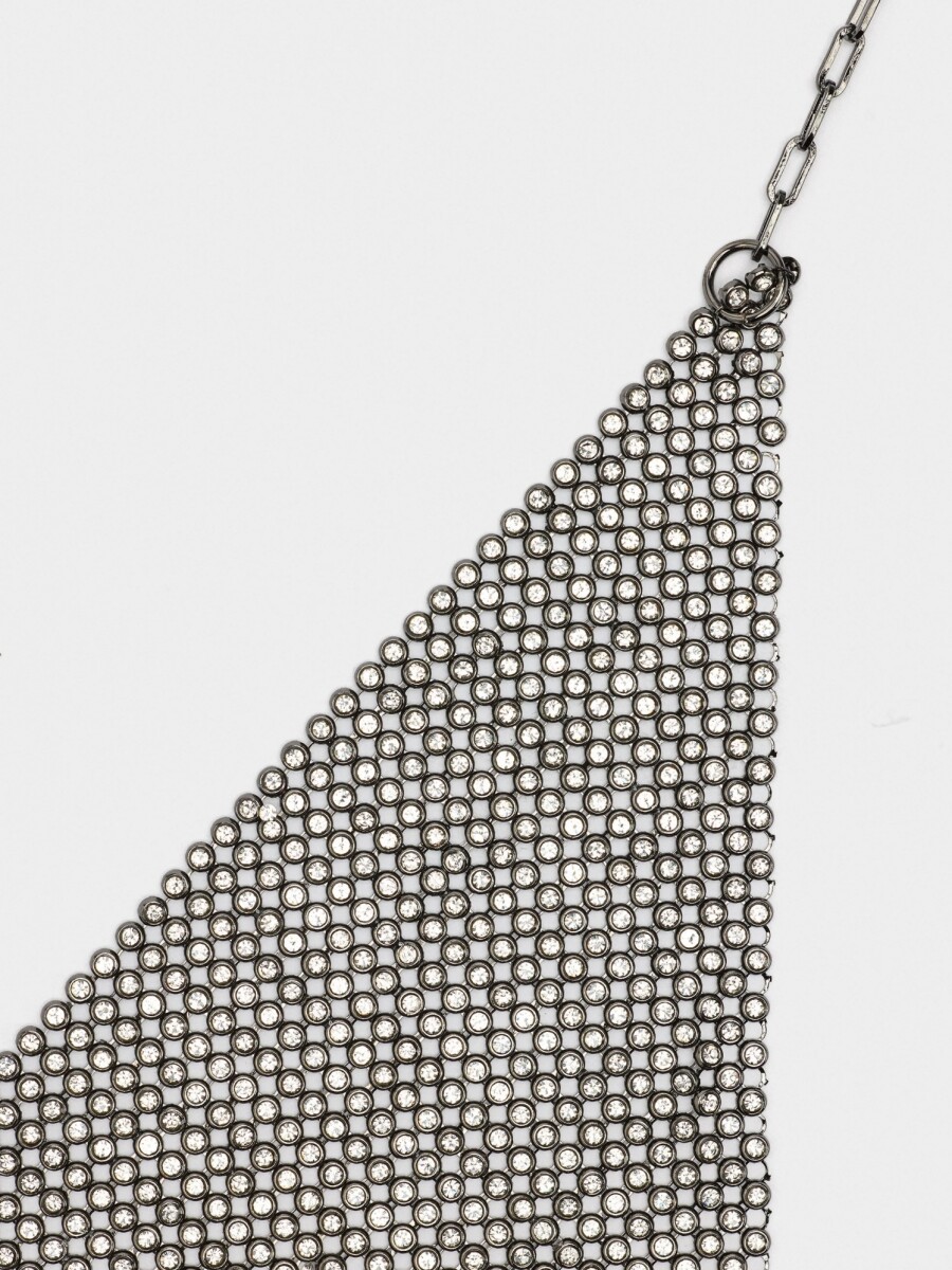 Collar Babero De Cristales negro