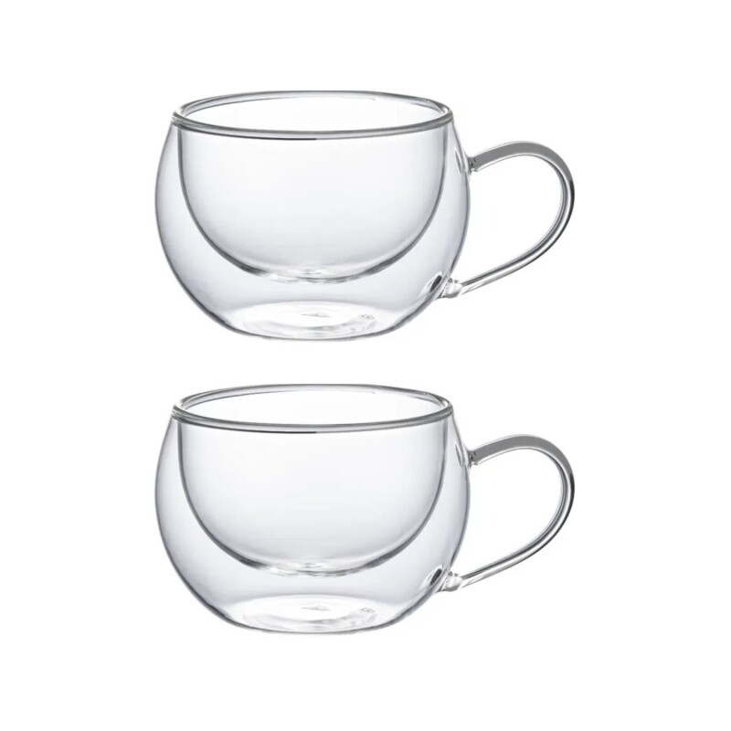 Set de 2 tazas Varenna doble pared en borosilicato 270 ml Set de 2 tazas Varenna doble pared en borosilicato 270 ml