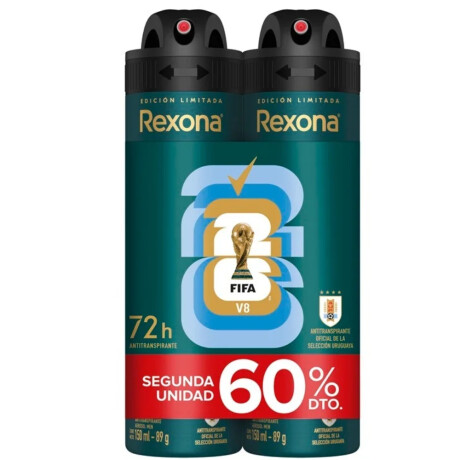 Pack Desodorante en Aerosol Rexona V8 FIFA 150ml Pack Desodorante en Aerosol Rexona V8 FIFA 150ml