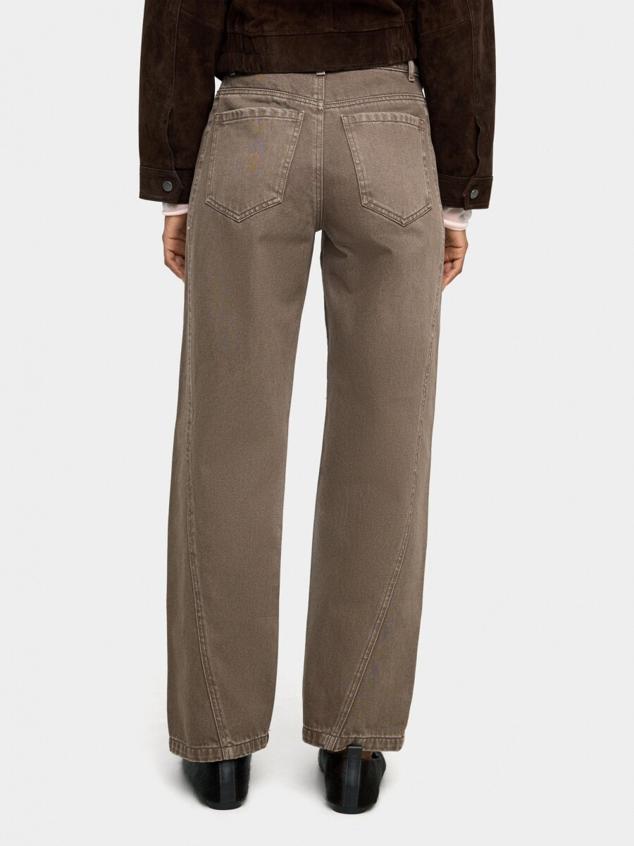 Pantalón Vaquero Baggy Balloon marron