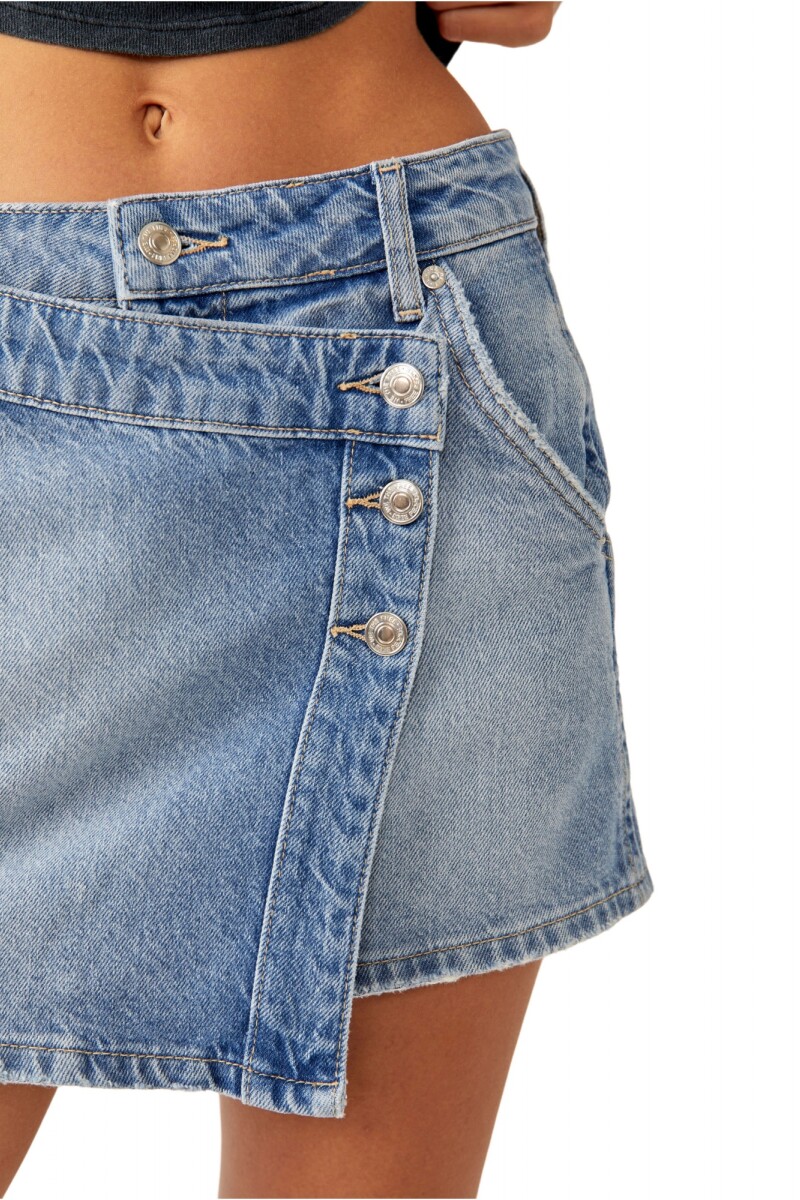 WYNNE DENIM SKIRT Azul