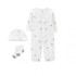 Enterito Carters Con medias y gorro - Primer Muda NB Farm Blanco