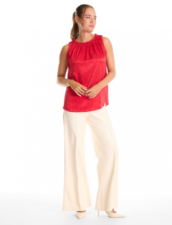 Blusa Satén ROJO
