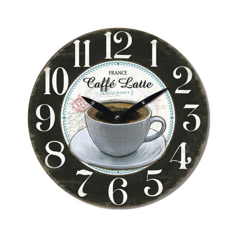 Reloj Analógico de Pared en MDF con Estampado Selecta 29cm CAFFE LATTE