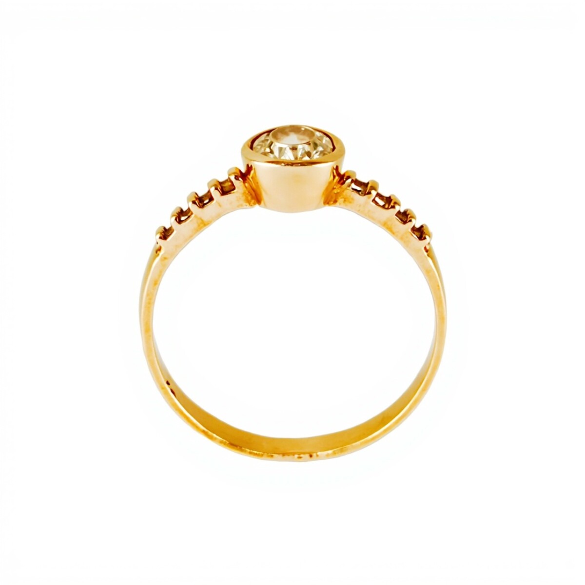 Anillo-Oro bajo-Piedra Zirconia-AN8030 - conpiedra 