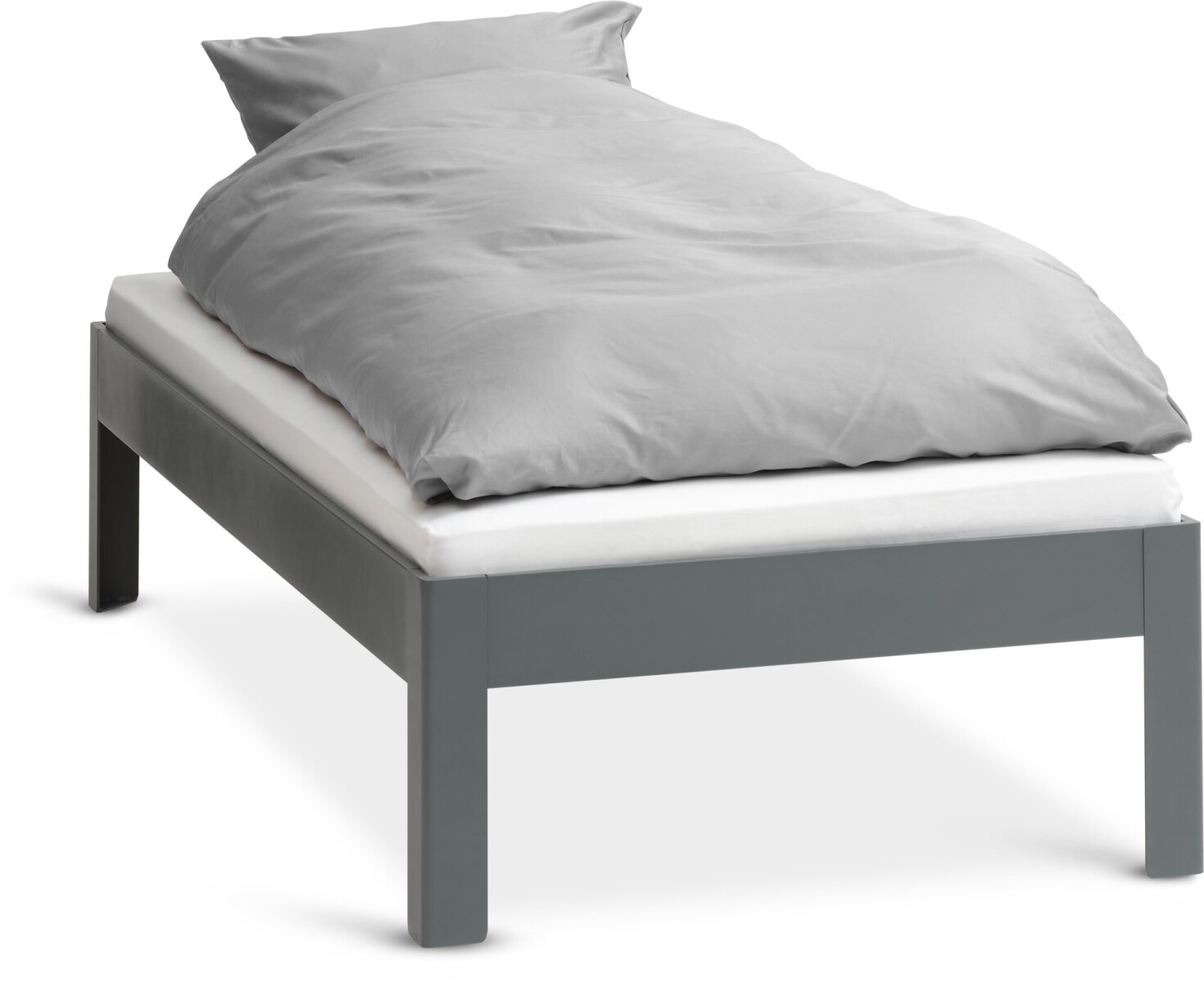 Estructura cama KILDEN 90x200 gris osc 