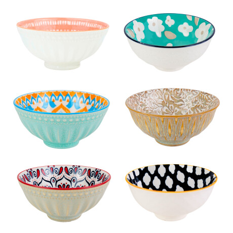 Bowl de ceramica labrado con diseño interno Bowl de ceramica labrado con diseño interno