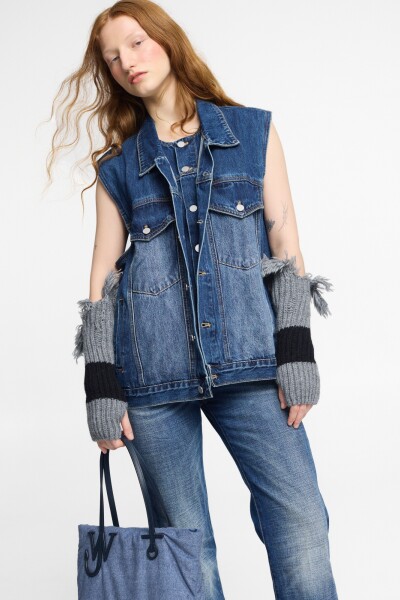 CHALECO DENIM Azul