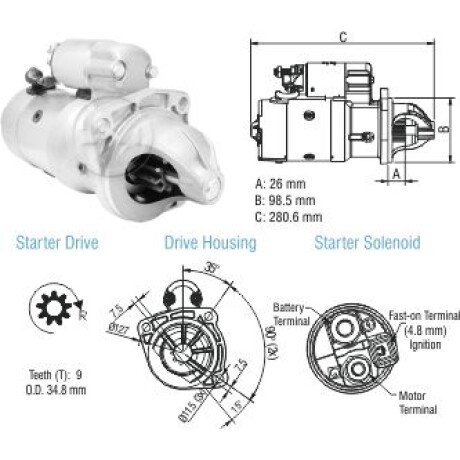 ARRANQUE - F1000 14000 F4000 D20 PREST.12V 9D M93R STR.9750 ZM ARRANQUE - F1000 14000 F4000 D20 PREST.12V 9D M93R STR.9750 ZM