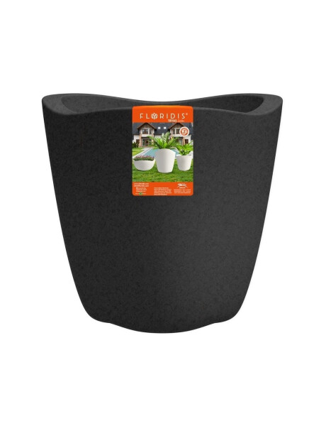 MACETA 36X42CM TRYAS JARDIN GRIS GRANITO OSCURO MACETA 36X42CM TRYAS JARDIN GRIS GRANITO OSCURO
