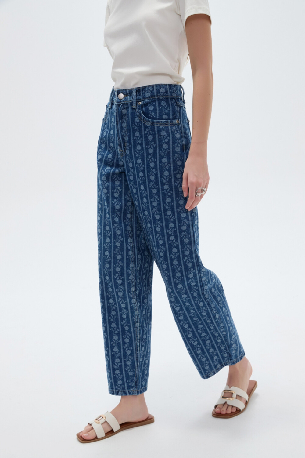 Pantalon Sisal Azul Medio