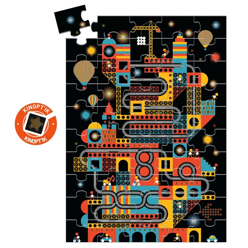 WIZZY100 Puzzle 48x34 Cm 100 Pcs 7+ Djeco Wizzy Bustling City