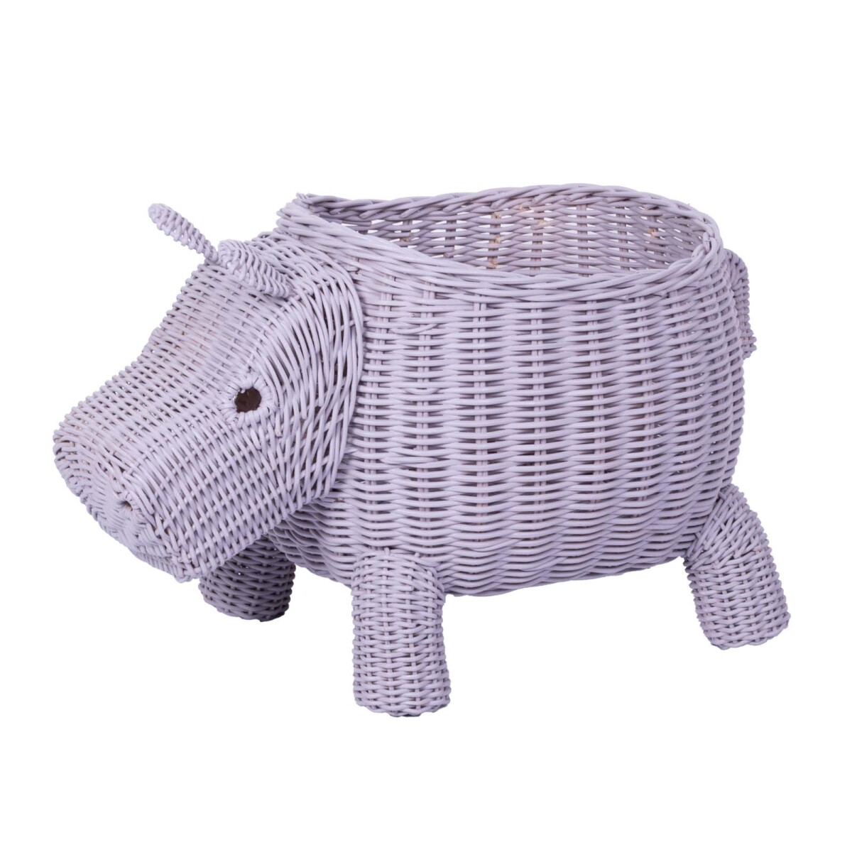 CANASTO - DE JUGUETES GRIS RATTÁN HIPPO 