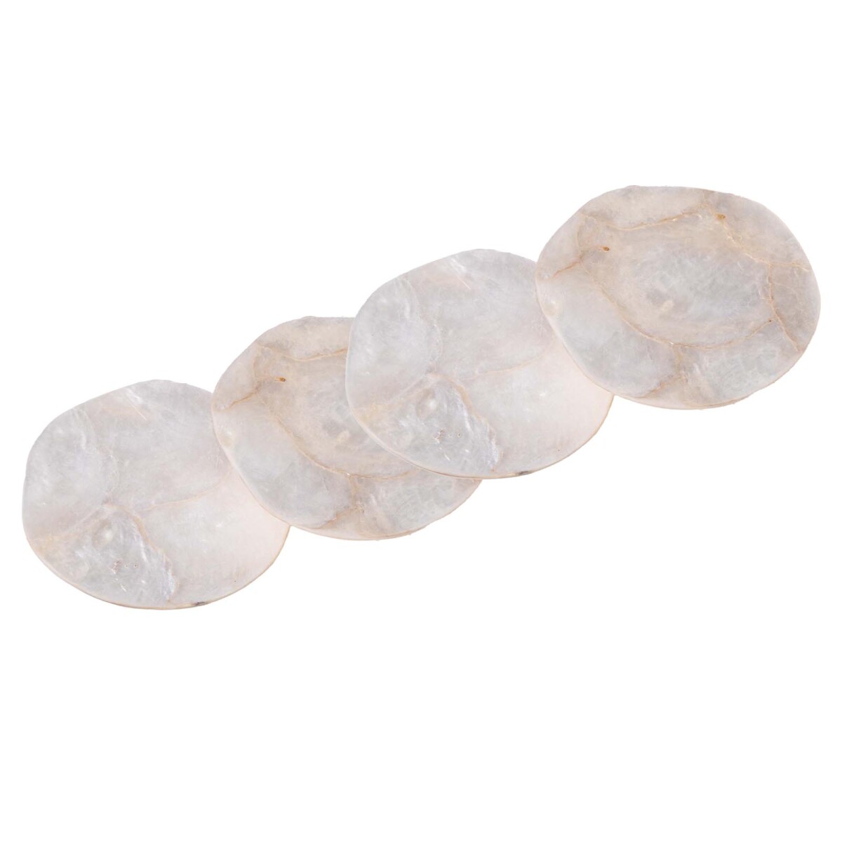 SET 4 POSAVASOS - NACAR NATURAL-BEIGE CCS 1801 ABS 