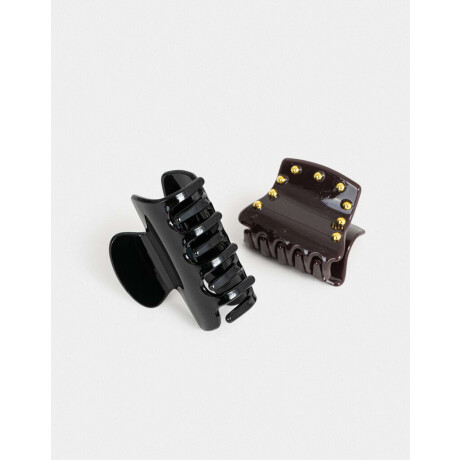 Set De Broches Combinacion Bicolor