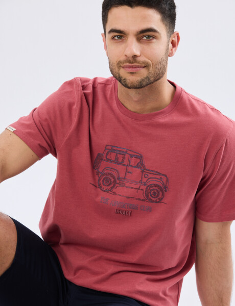 REMERA ESTAMPADA DE ALGODÓN Ladrillo
