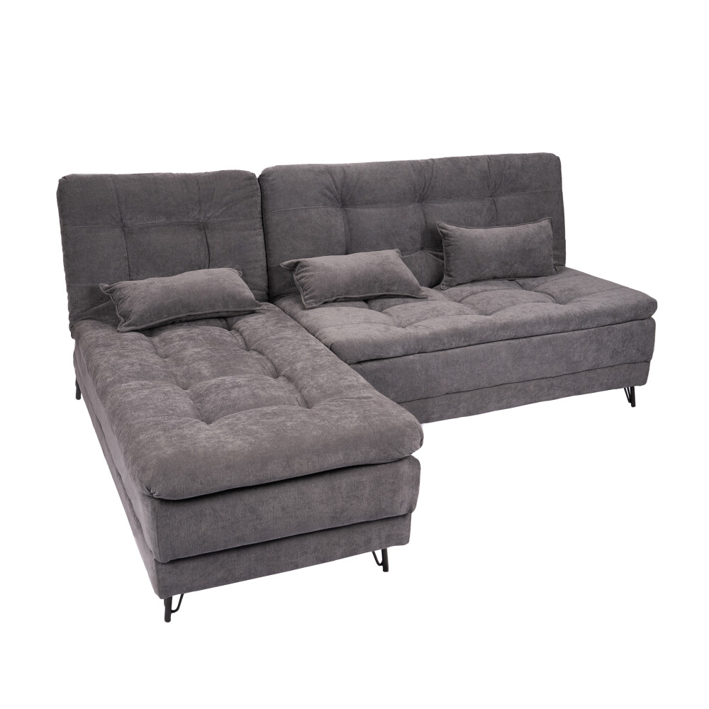 Sillón Cama con Chaise Izquierdo y derecho - Nice Chumbo Steel