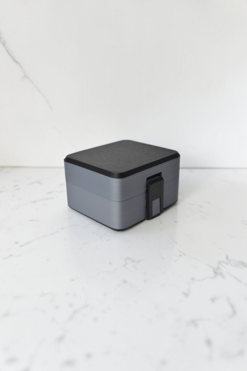 Caja Eco Prestige - 8 x 7 x 4,7 cm - NEGRO/GRIS 