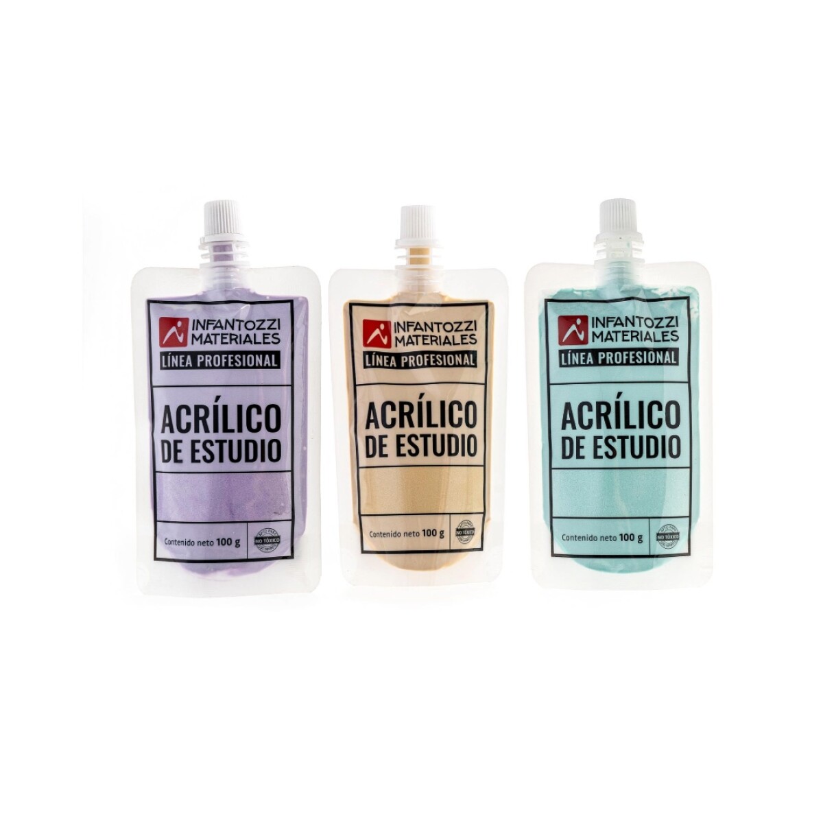 Acrílico de estudio metal - 100 g - Sachet 