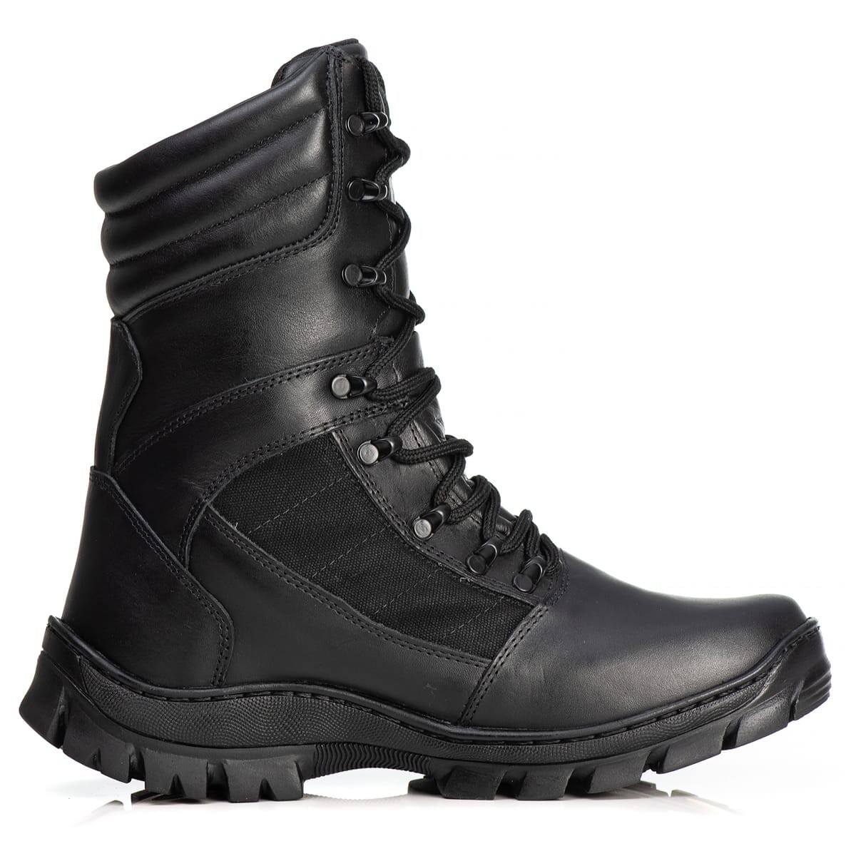 Bota táctica Acero Smith cuero legitimo - Negro 
