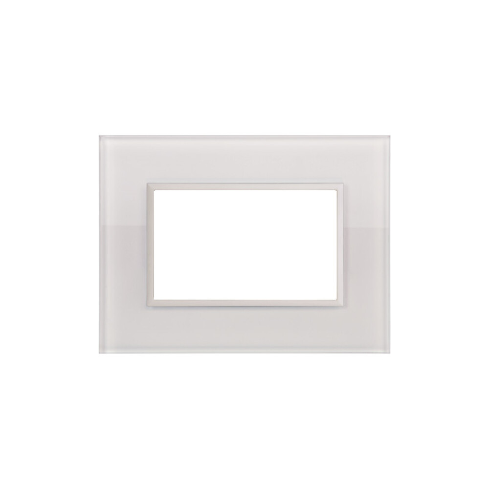 Plaqueta p/3 mód vidrio brillante - Duomo Flat ELE01198