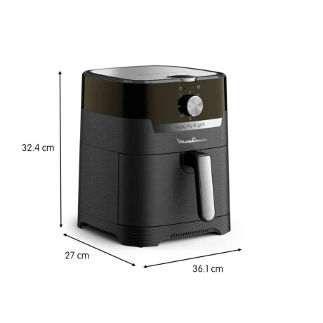 Freidora De Aire Moulinex Easy Fry & Grill Mecánica 4.2L Color Negro