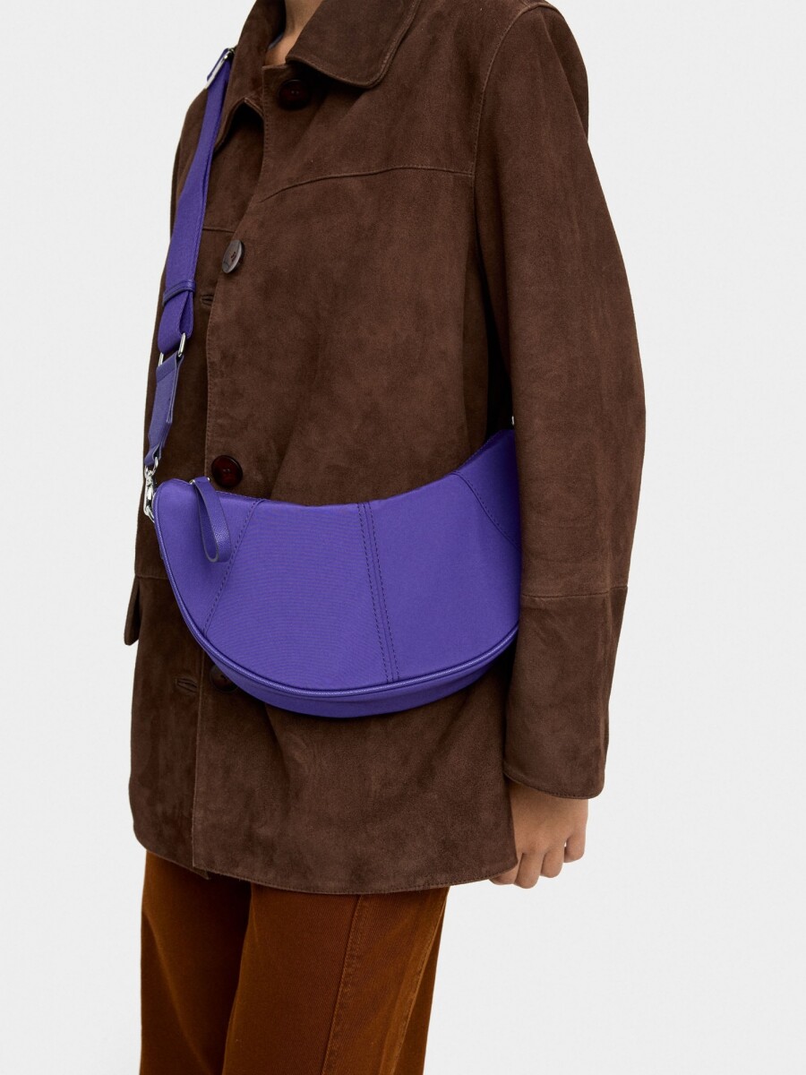 Bolso Bandolera De Nylon violeta