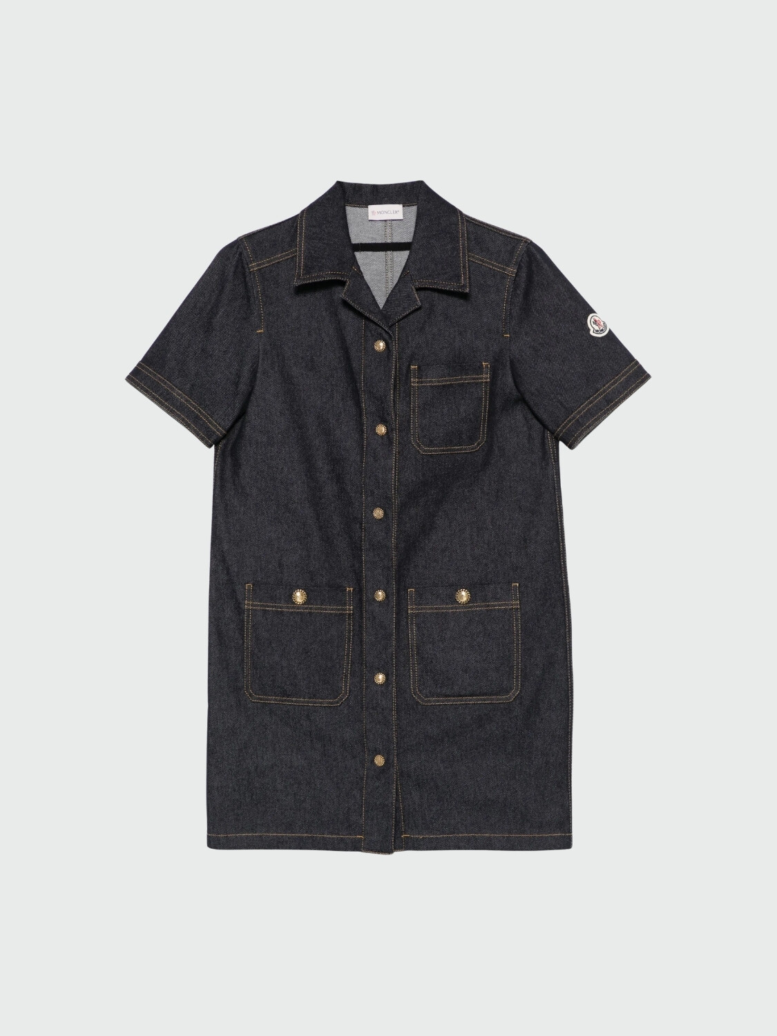 Moncler - Vestido entallado Abito Azul Denim