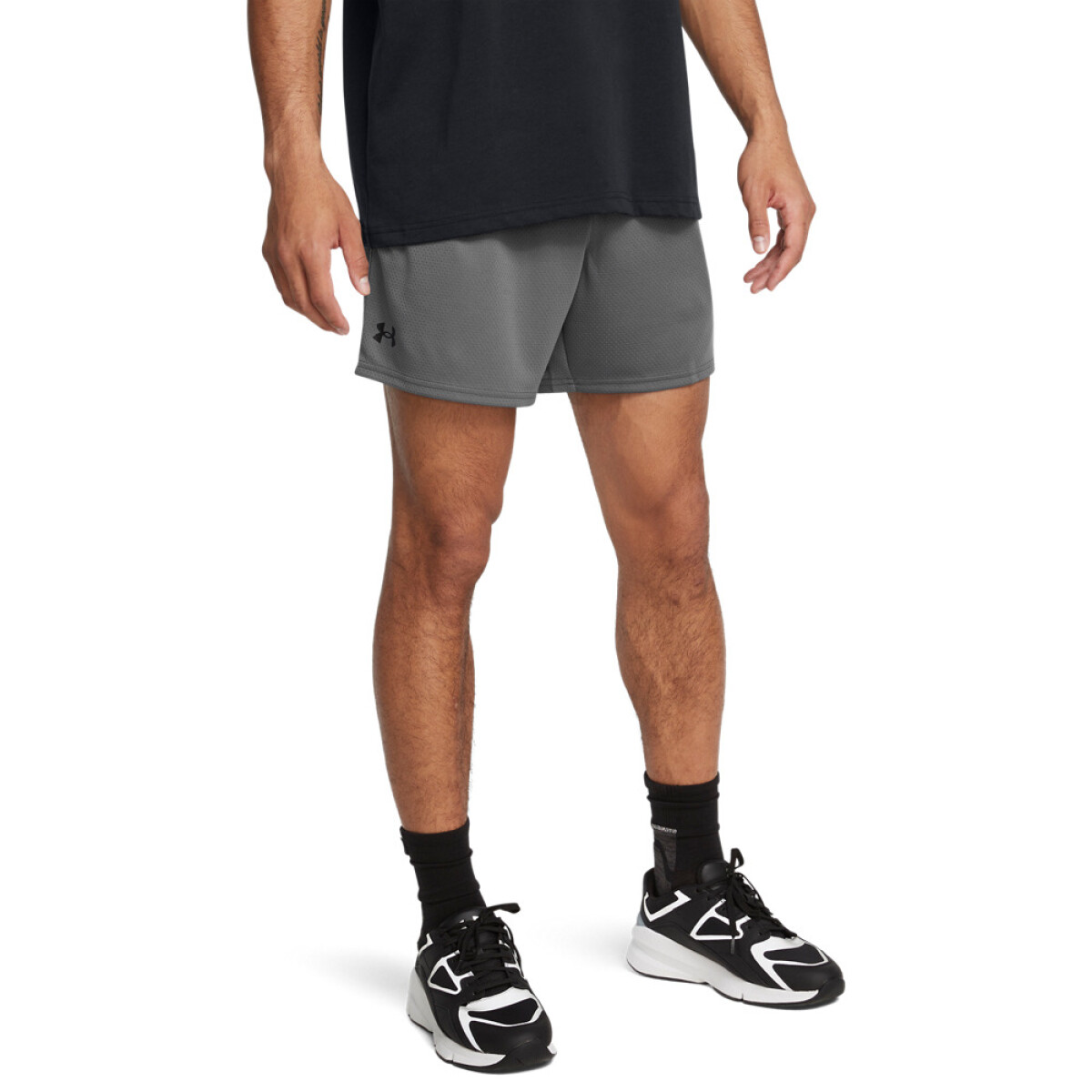 UA Tech 6in Mesh Shorts-GRN - GRY-025 