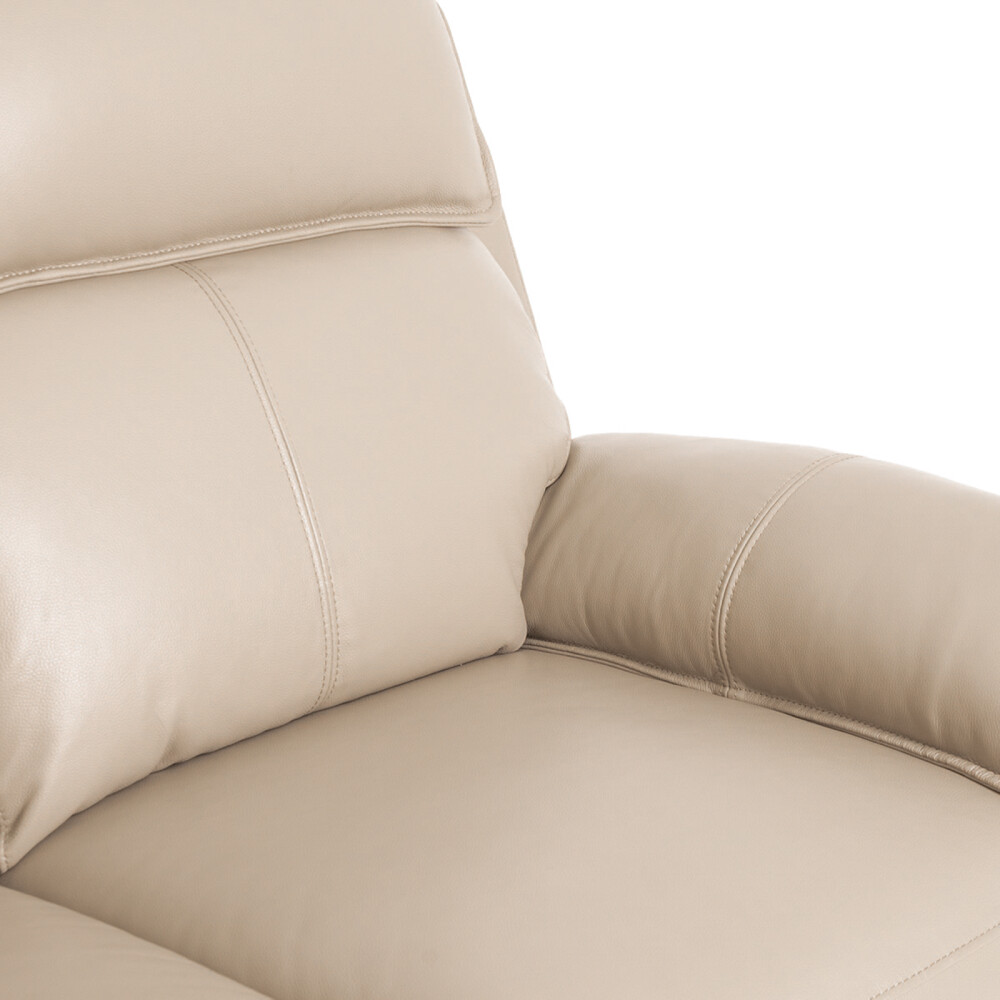 RECLINER ELÉCTRICO 3 CUERPOS CUERO-Y-SIMIL-CUERO MARRON JOSHUA TAUPE