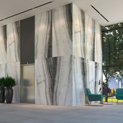 Porcelanato Tipo Cemento Rectificado 90X90Cm 10Mm Piso Pared GAMAS DE GRIS